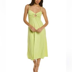 NWOT Susana Monaco‎ O-Ring Midi Dress in size S, nylon/spandex blend
